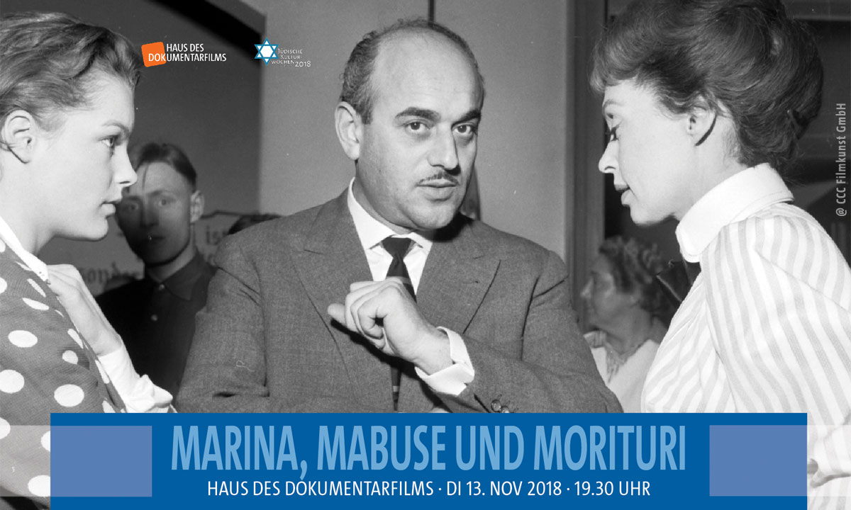 Filmabend »Marina, Mabuse und Morituri« am Dienstag, 13. Nov 2018 © CCC Filmkunst GmbH