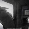 Auszug aus einem Animationsfilm in schwarz/weiß, zwei Personen