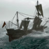 Mythos Nordsee: Bild eines großen Segelschiffes im Sturm