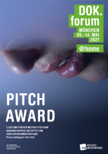 Plakat Pitch Award 2021 © DOK.fest München