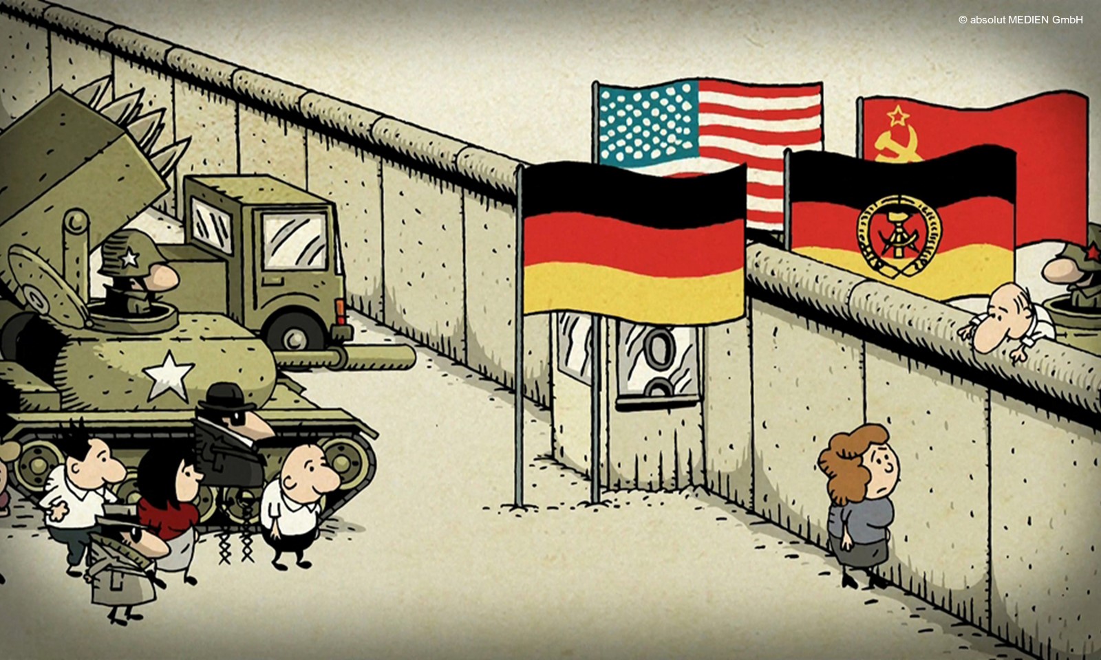 Animierte Szene aus "Die Mauer" © absolut MEDIEN GmbH