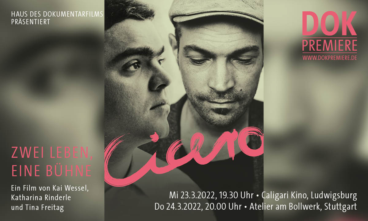 Hauptvisual DOK Premiere "Cicero - Zwei Leben, eine Bühne"
